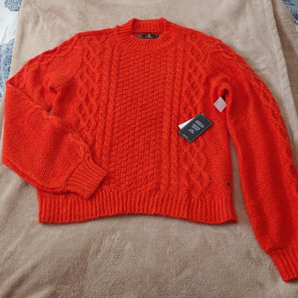 NEW Volcom red/orange Helloooo sweater